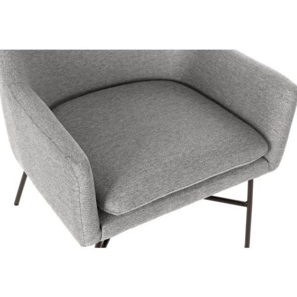 SILLON POLIESTER METAL 66X62X76,5 GRIS CLARO - Imagen 2