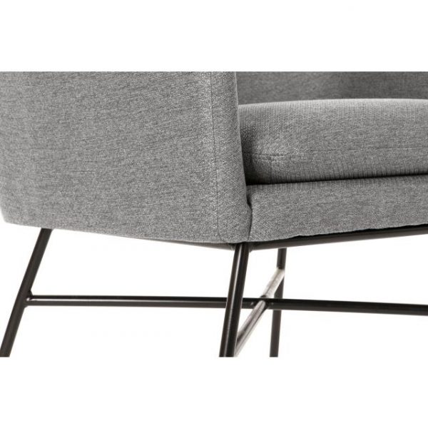 SILLON POLIESTER METAL 66X62X76,5 GRIS CLARO - Imagen 4