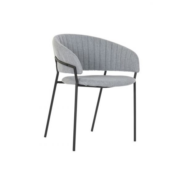 SILLA POLIESTER METAL 59X53,5X74 GRIS CLARO