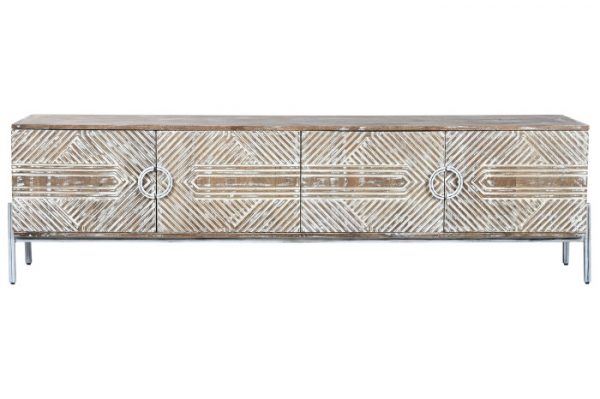 MUEBLE TV MANGO 180X40X50 32,50 DECAPE BLANCO - Imagen 2