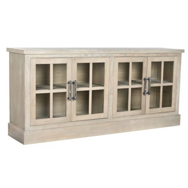 BUFFET MADERA DE HEVEA CRISTAL 180X40X82