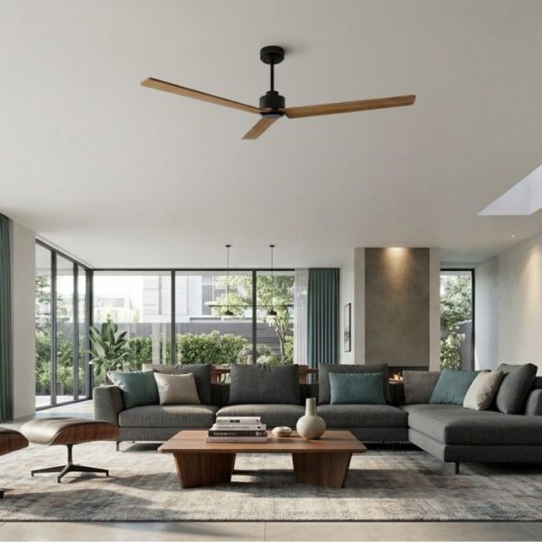 SULION ANNE XL VENTILADOR NEGRO MADERA MEDIA