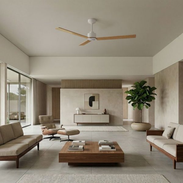 SULION ANNE XL VENTILADOR BLANCO MADERA MEDIA