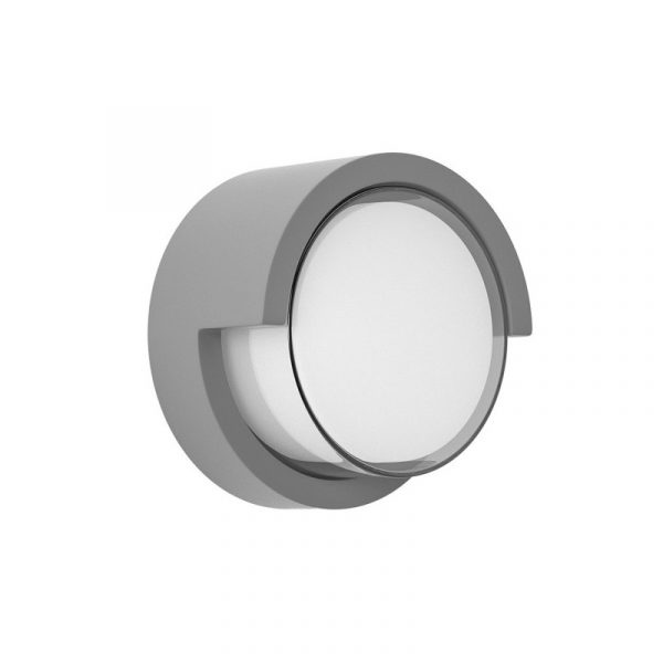 APLIQUE EXTERIOR 12W 3000K BEJEL GRIS IP65 17X17X10,2 CM 600LM