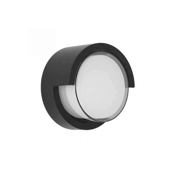 APLIQUE EXTERIOR 12W 3000K BEJEL NEGRO IP65 17X17X10,2 CM 600LM
