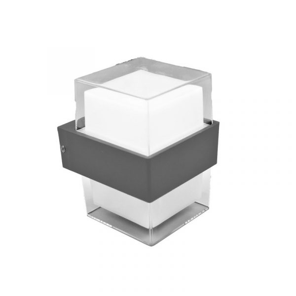 APLIQUE EXTERIOR 8W 3000K TUCAN GRIS IP44 500LM 13,3X9,5X10,5 CM