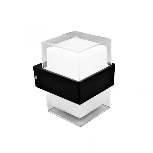 APLIQUE EXTERIOR 8W 3000K TUCAN NEGRO IP44 500LM 13,3X9,5X10,5 CM