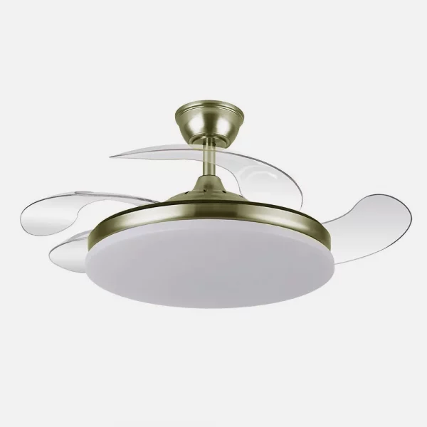 VENTILADOR DC TRIDENTE 59W CUERO 4ASPAS DESP 107D 6980LM REG.INTENSIDAD REMOTO+TEMPORIZADOR+MEMORIA 3000-4000-6000K - Imagen 4