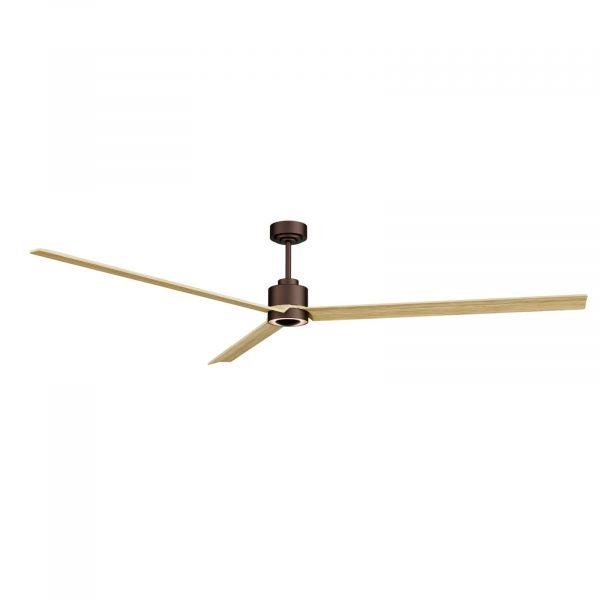 SULION ANNE XXL VENTILADOR LED MARRON MADERA NATURAL