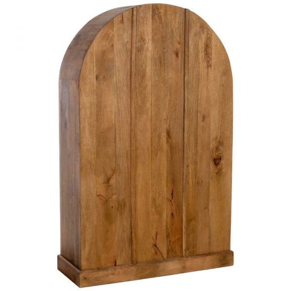 ARMARIO MADERA ARTESANAL MARRÓN Y BLANCO 112X41X181CM - Imagen 4