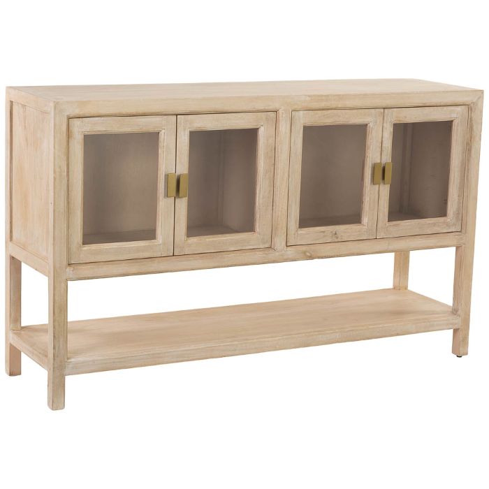APARADOR MADERA BEIGE 4 PUERTAS 150X40X90CM