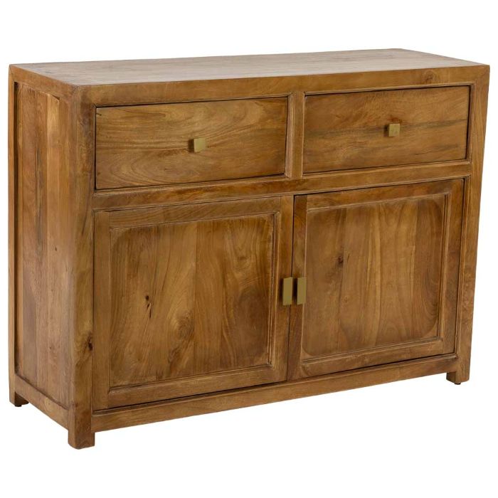 APARADOR MADERA MARRÓN 2 PUERTAS 2 CAJONES 120X40X88CM