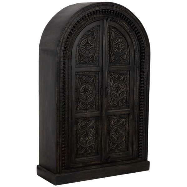 ARMARIO MADERA ARTESANAL NEGRO 112X41X181CM