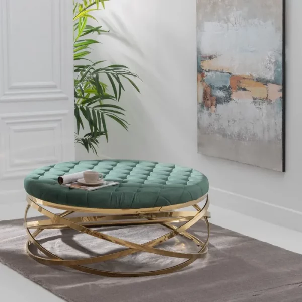 MESA CENTRO VERDE SALÓN 110 X 110 X 43 CM