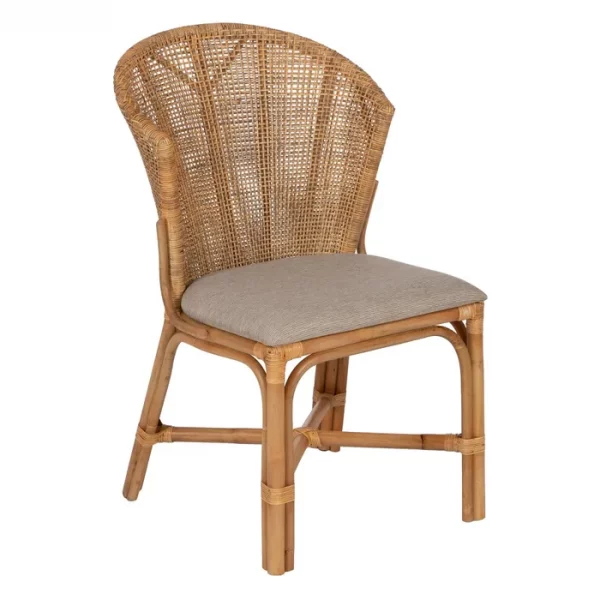 SILLA NATURAL RATÁN SALÓN 53 X 61,50 X 84,50 CM - Imagen 4