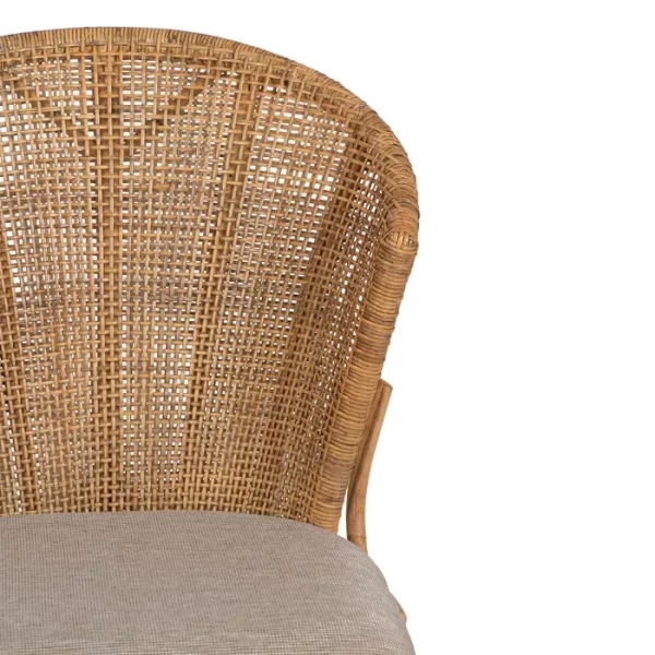 SILLA NATURAL RATÁN SALÓN 53 X 61,50 X 84,50 CM - Imagen 7