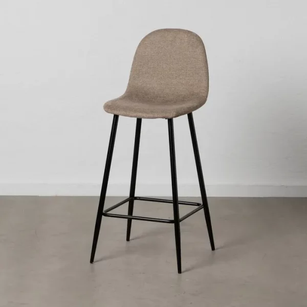 TABURETE TAUPE TEJIDO-METAL SALÓN 45,50 X 45 X 105,50 CM