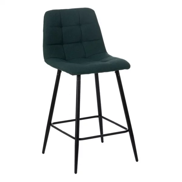 TABURETE VERDE TEJIDO-METAL SALÓN 45 X 55 X 92 CM - Imagen 2