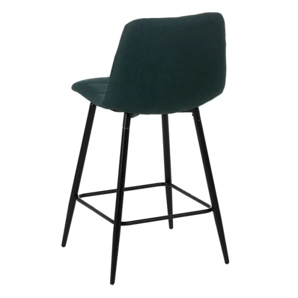 TABURETE VERDE TEJIDO-METAL SALÓN 45 X 55 X 92 CM - Imagen 4