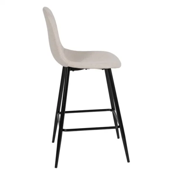TABURETE CREMA TEJIDO-METAL SALÓN 46 X 48 X 96 CM - Imagen 3