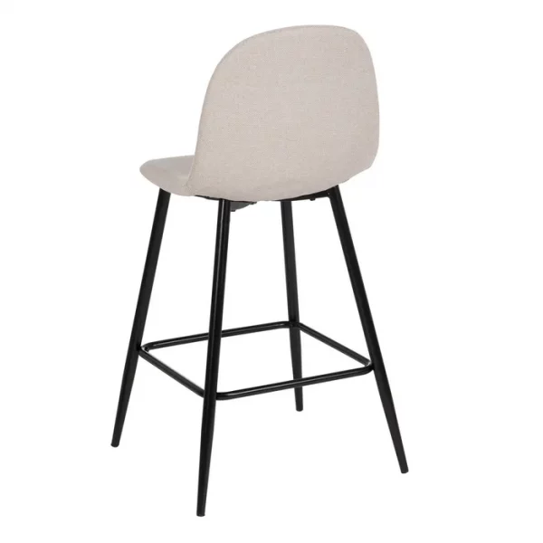 TABURETE CREMA TEJIDO-METAL SALÓN 46 X 48 X 96 CM - Imagen 4