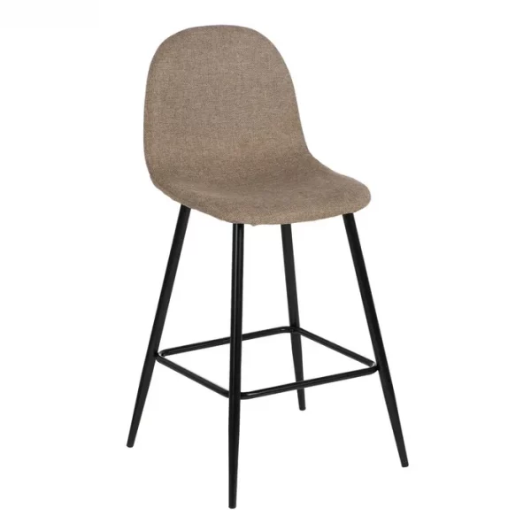 TABURETE TAUPE TEJIDO-METAL SALÓN 46 X 48 X 96 CM - Imagen 2