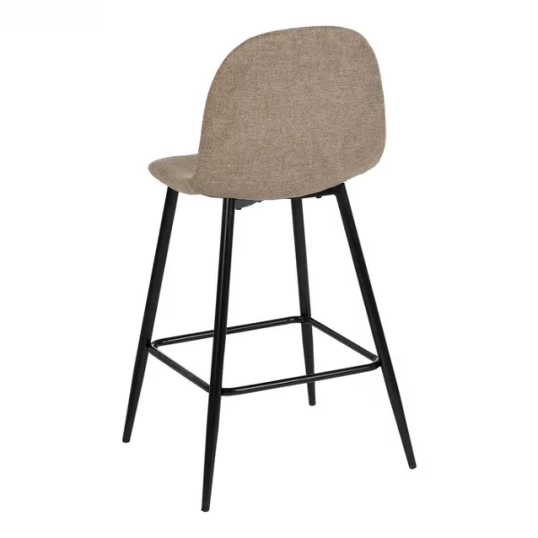 TABURETE TAUPE TEJIDO-METAL SALÓN 46 X 48 X 96 CM - Imagen 4