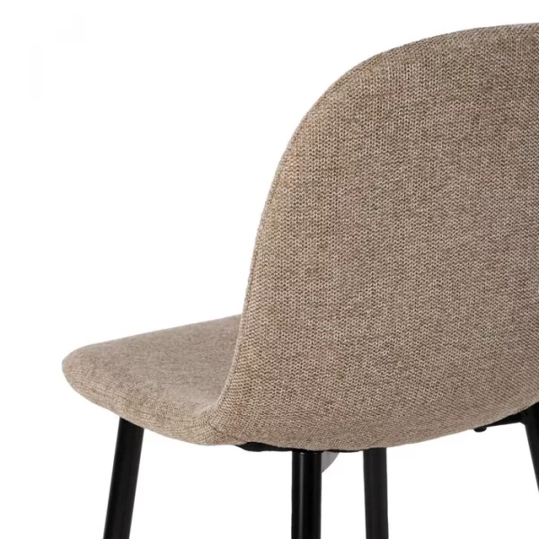 TABURETE TAUPE TEJIDO-METAL SALÓN 46 X 48 X 96 CM - Imagen 9