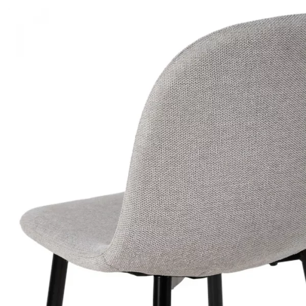 TABURETE GRIS TEJIDO-METAL SALÓN 46 X 48 X 96 CM - Imagen 10
