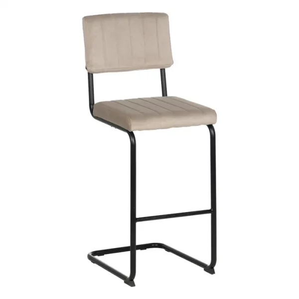 TABURETE BEIGE TEJIDO-METAL CONTRACT 44 X 50 X 115 CM - Imagen 2