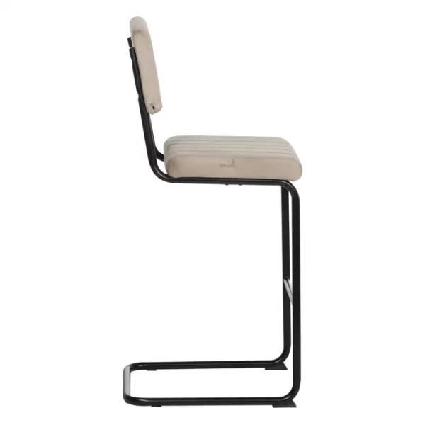 TABURETE BEIGE TEJIDO-METAL CONTRACT 44 X 50 X 115 CM - Imagen 3