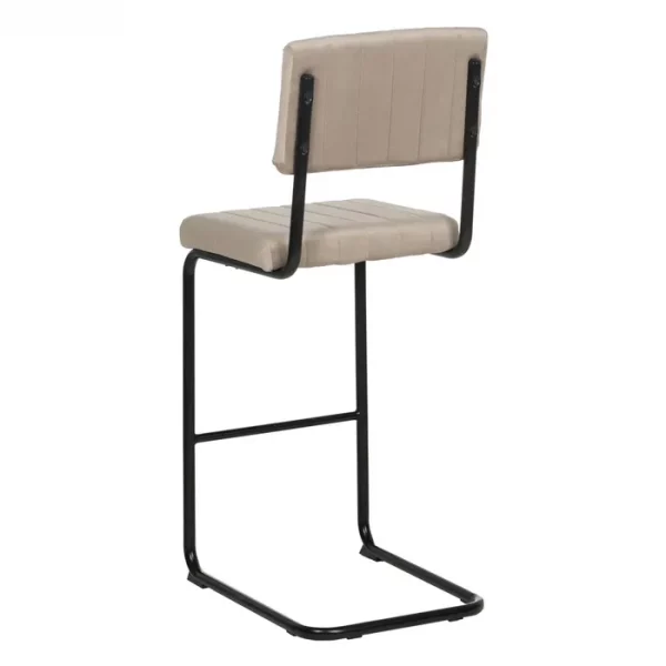 TABURETE BEIGE TEJIDO-METAL CONTRACT 44 X 50 X 115 CM - Imagen 4