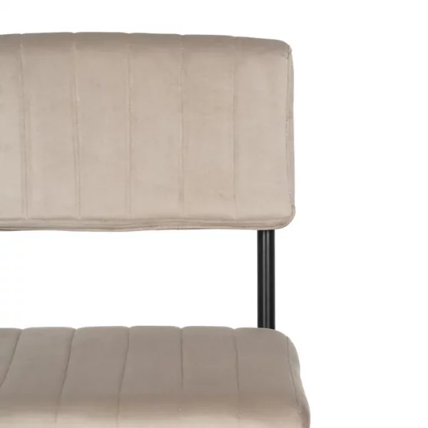 TABURETE BEIGE TEJIDO-METAL CONTRACT 44 X 50 X 115 CM - Imagen 5