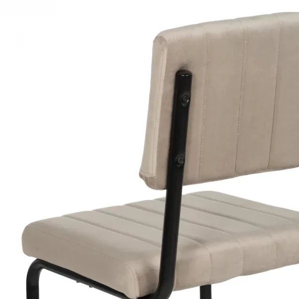 TABURETE BEIGE TEJIDO-METAL CONTRACT 44 X 50 X 115 CM - Imagen 7