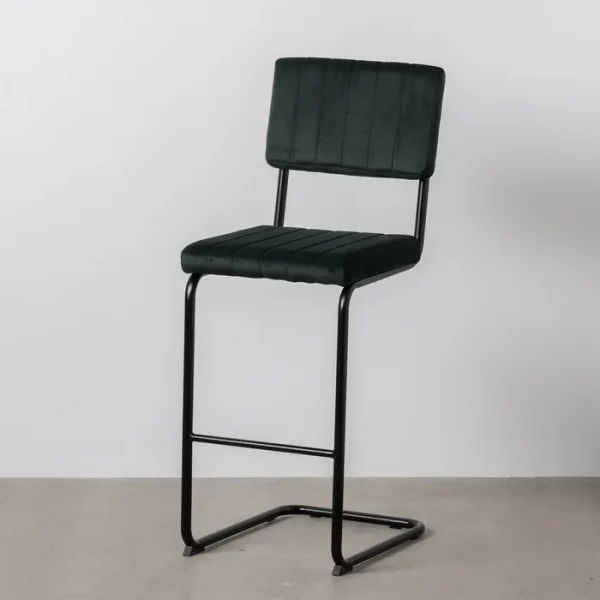TABURETE VERDE TEJIDO-METAL CONTRACT 44 X 50 X 115 CM