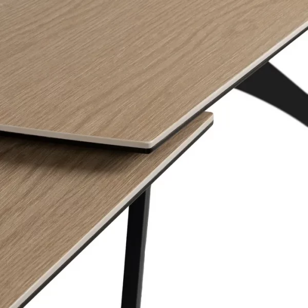 MESA EXTENSIBLE NATURAL-NEGRO 180 X 90 X 76 CM - Imagen 6