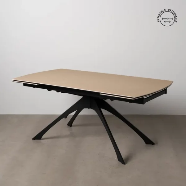 MESA EXTENSIBLE NATURAL-NEGRO 180 X 90 X 76 CM