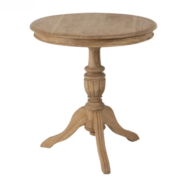 MESA AUXILIAR NATURAL MADERA MINDI SALÓN 70 X 70 X 77 CM - Imagen 2