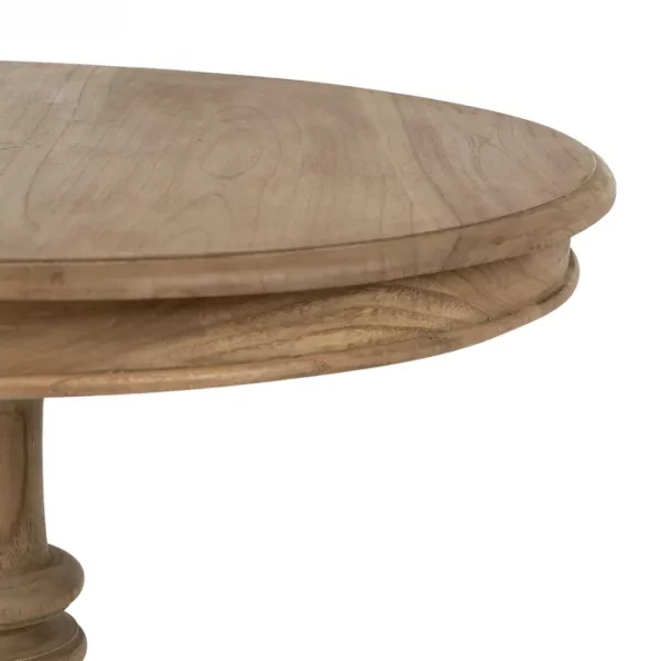 MESA AUXILIAR NATURAL MADERA MINDI SALÓN 70 X 70 X 77 CM - Imagen 4