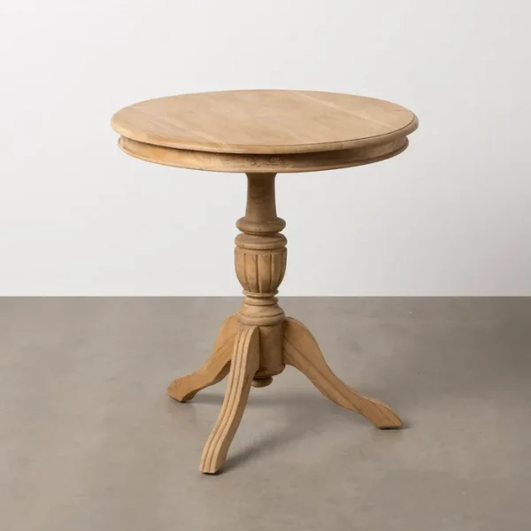MESA AUXILIAR NATURAL MADERA MINDI SALÓN 70 X 70 X 77 CM