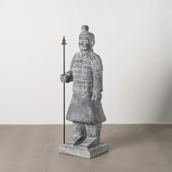 ESCULTURA GUERRERO FIBRA DE MAGNESIO 38,50 X 34 X 122 CM