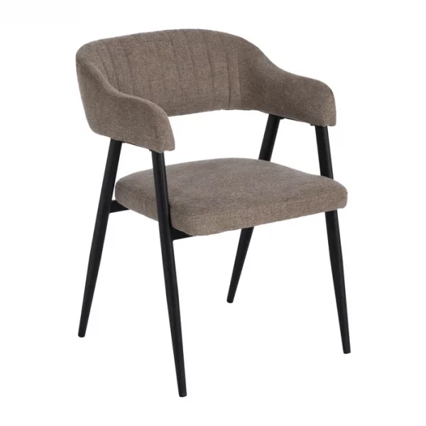 SILLA BEIGE TEJIDO-METAL CONTRACT 56 X 60 X 81 CM - Imagen 2