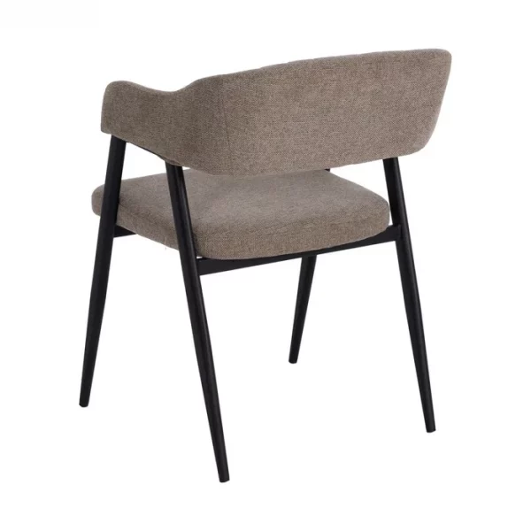 SILLA BEIGE TEJIDO-METAL CONTRACT 56 X 60 X 81 CM - Imagen 4