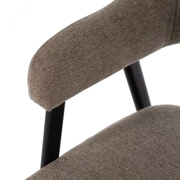 SILLA BEIGE TEJIDO-METAL CONTRACT 56 X 60 X 81 CM - Imagen 5