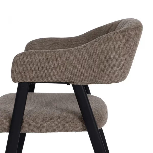 SILLA BEIGE TEJIDO-METAL CONTRACT 56 X 60 X 81 CM - Imagen 6