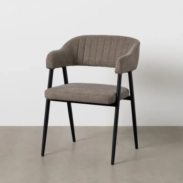 SILLA BEIGE TEJIDO-METAL CONTRACT 56 X 60 X 81 CM