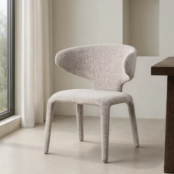 SILLA JASPEADO GRIS TEJIDO SALÓN 58 X 60 X 81 CM
