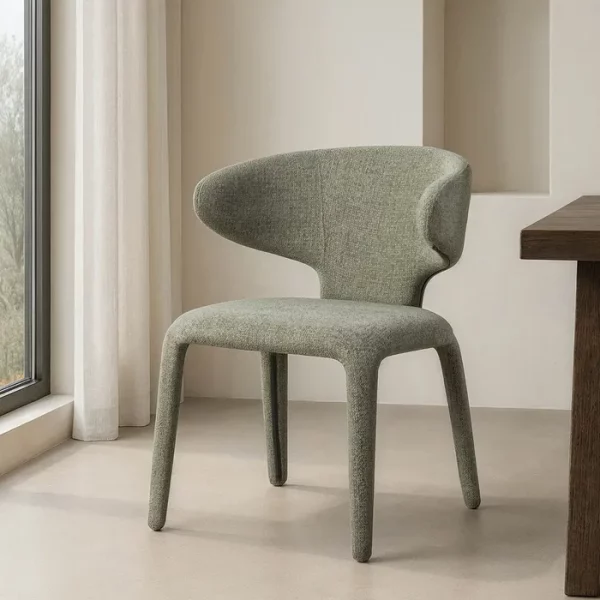 SILLA JASPEADO VERDE TEJIDO SALÓN 58 X 60 X 81 CM