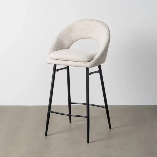 TABURETE CREMA TEJIDO-METAL CONTRACT 53 X 48 X 100 CM - Imagen 11