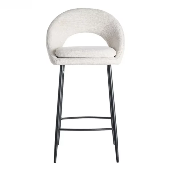 TABURETE CREMA TEJIDO-METAL CONTRACT 53 X 48 X 100 CM - Imagen 3